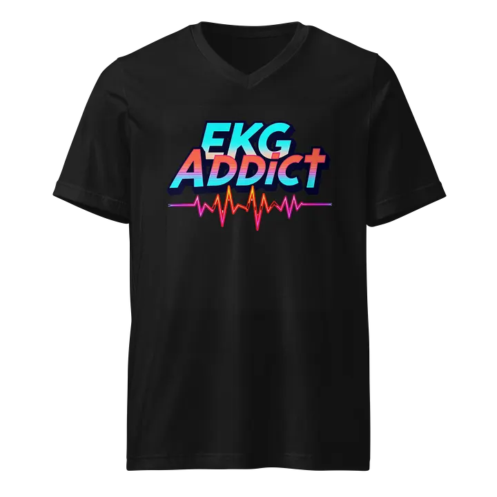 EKG Addict V-Neck Tee product image (1)