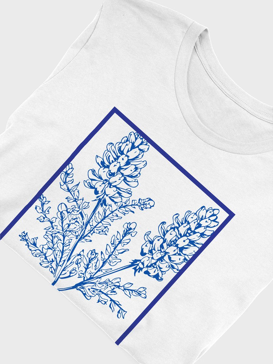 🌸 Framed Bluebonnet Line Art T-Shirt | Bella+Canvas Unisex Tee | Elegant Texas Wildflower Design product image (3)