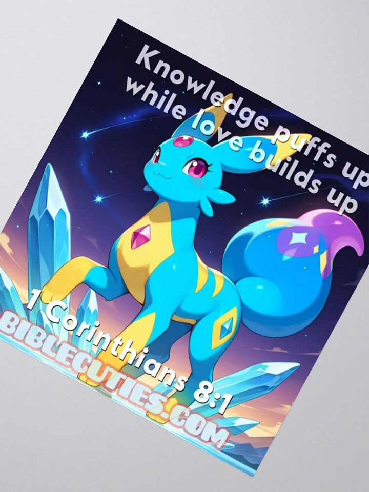 Bible Cuties Tomy - Knowledge puffs up while love builds up Sticker product image (3)