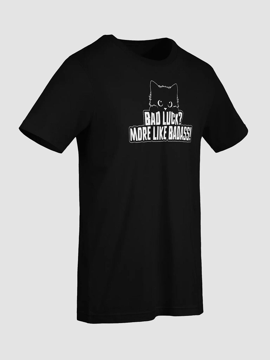 Cute Black Kitten "Badass" Funny Cat Lover Tee product image (4)