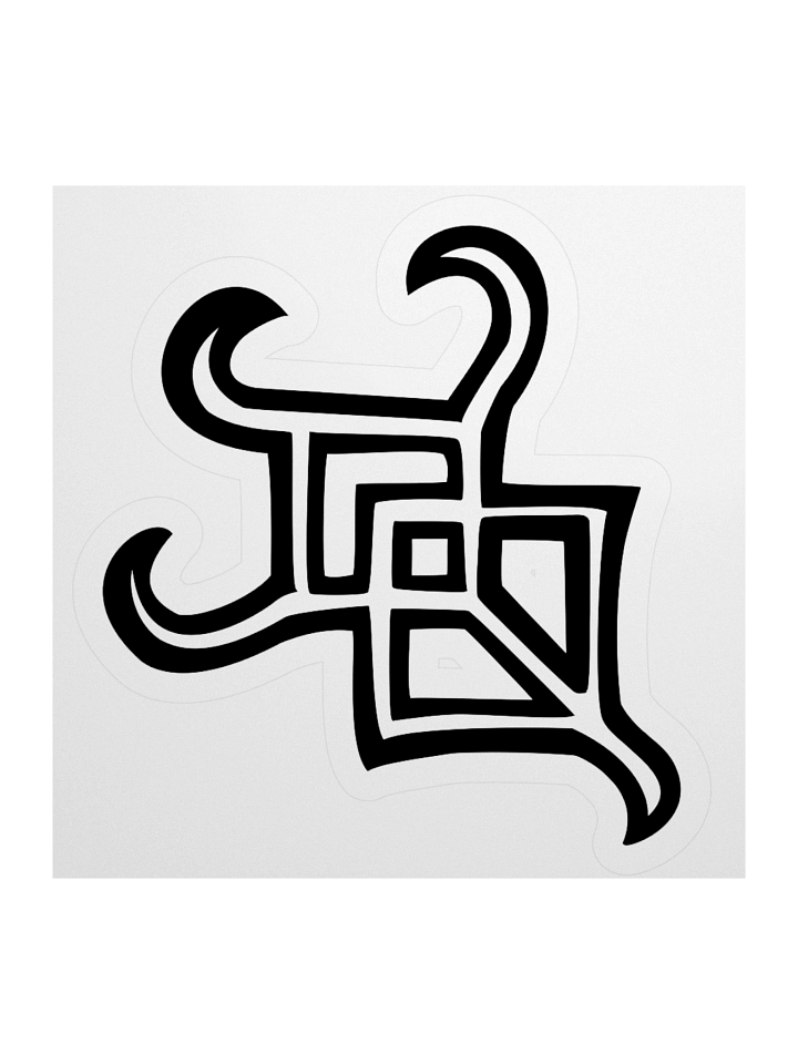3x3 Sticker - Whispers Untamed Logo (Black) product image (1)