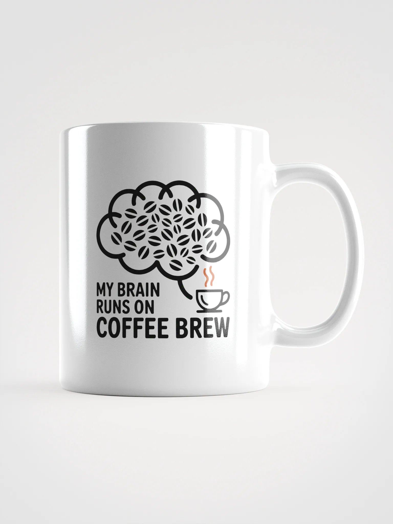 My Brain Runs On Coffee Brew Mug | Funny Coffee Lover Mug product image (1)