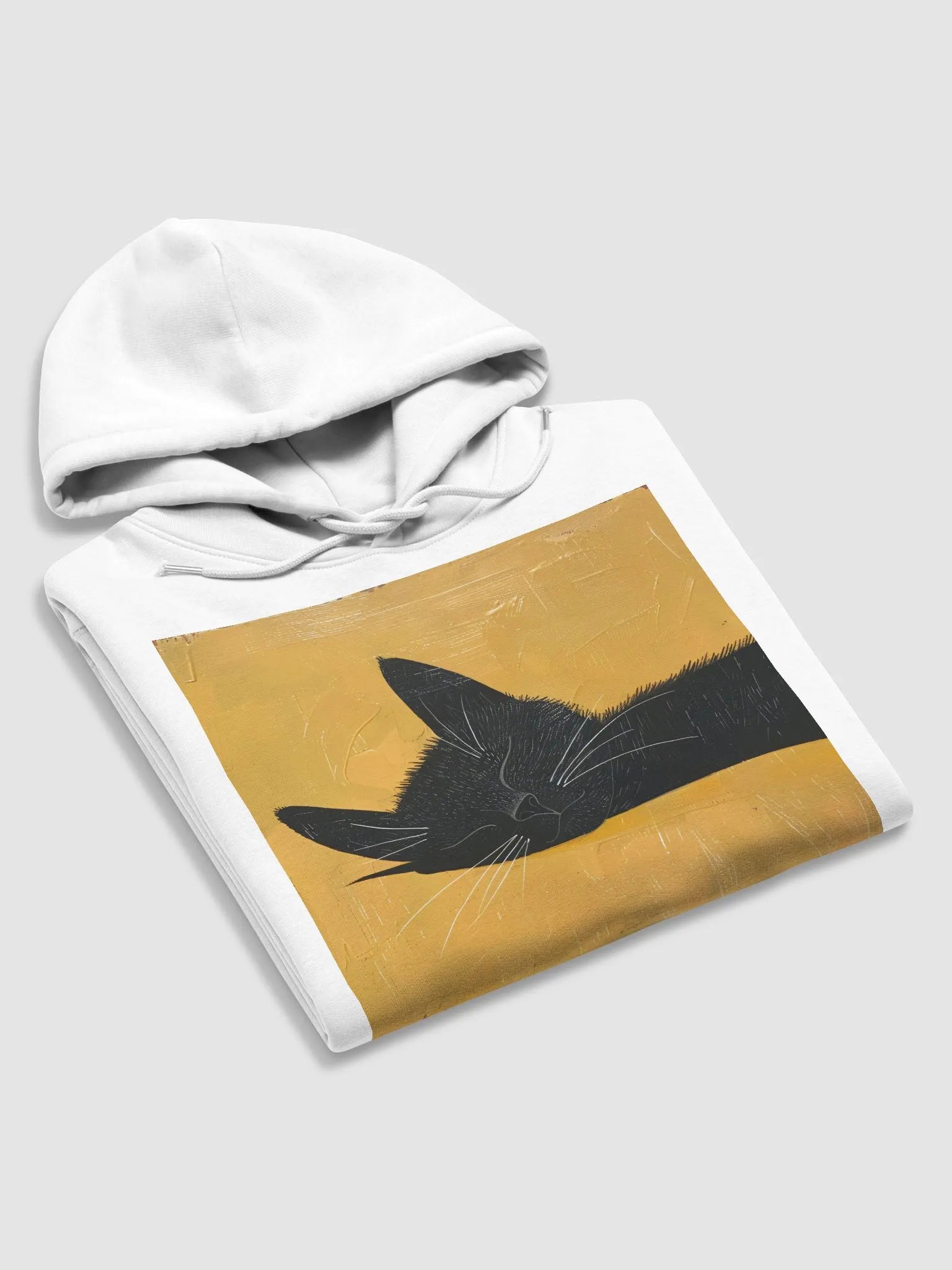 Stanley/Stella Unisex Essential Eco Hoodie--SWEET SLEEPING BLACK CAT product image (5)