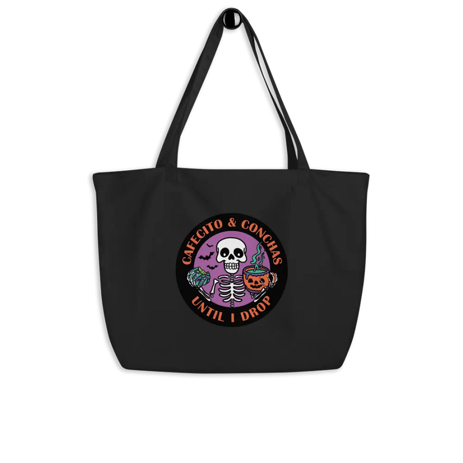 Cafecito and Conchas Halloween Skeleton Organic Cotton Tote product image (3)