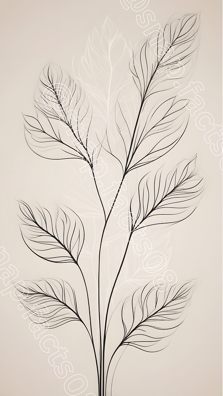 Nature’s Whisper – Delicate Botanical Illustration product image (1)