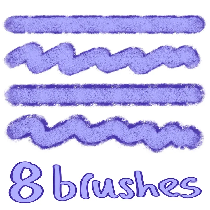8 Outline Dual Colour Brushes for Procreate product image (2)