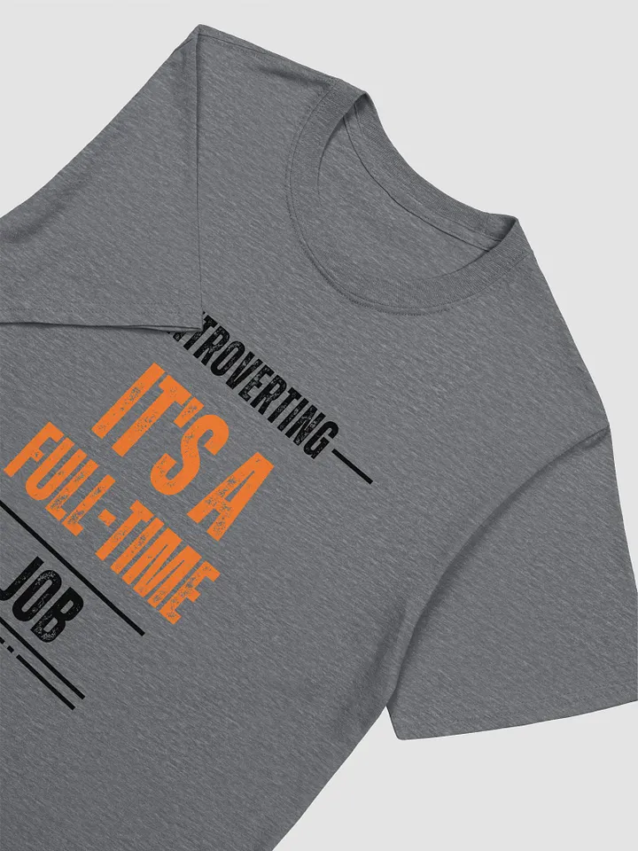 Bold Orange Full-Time Statement T-Shirt product image (2)