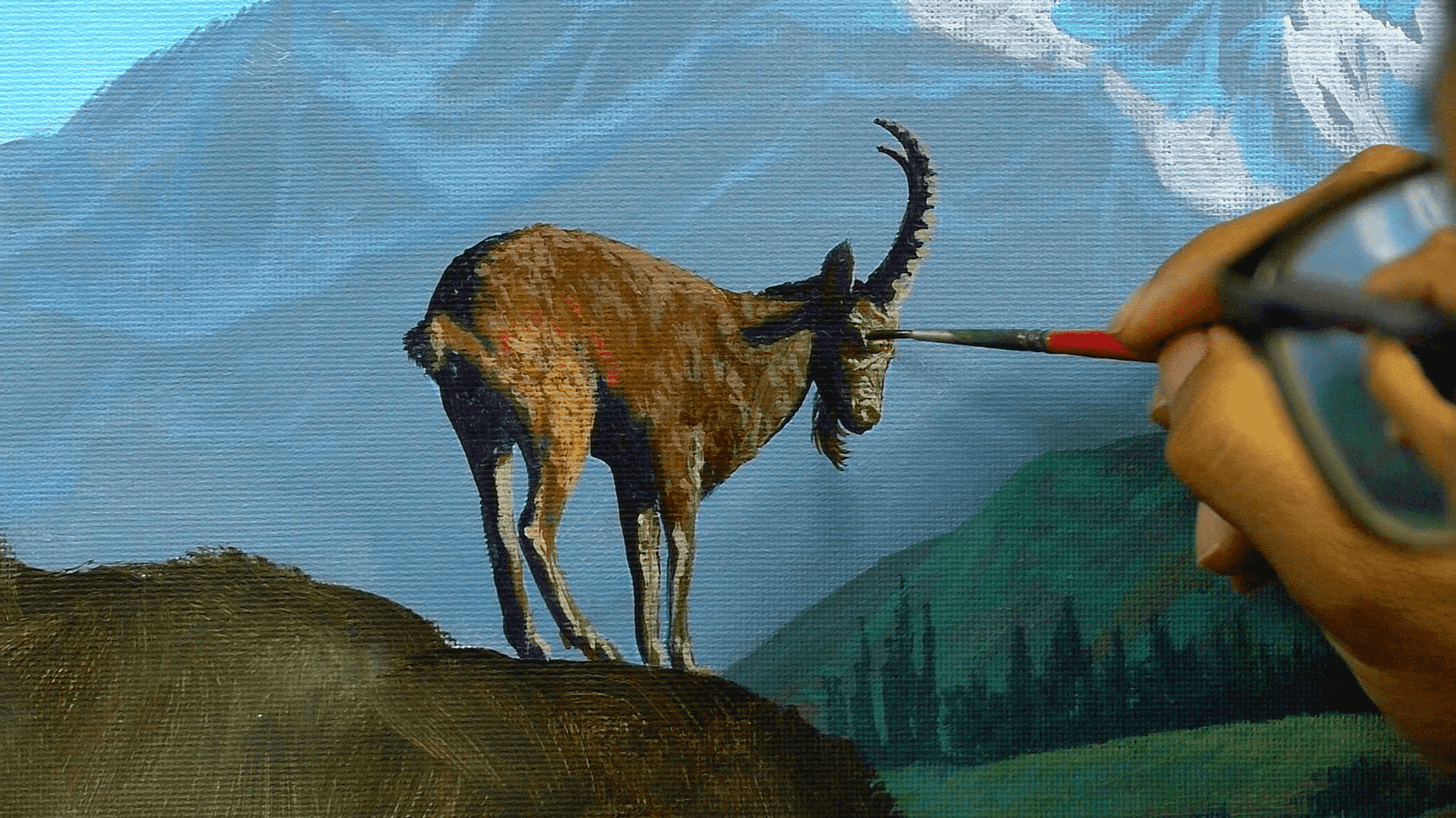 DOWNLOADABLE Acrylic Painting Tutorial - Mountain Goat product image (5)