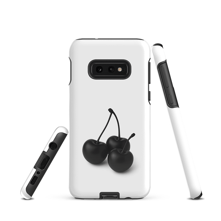 White Black Cherry Cherry Cherries Glossy Cherries Samsung® Tough Case product image (3)