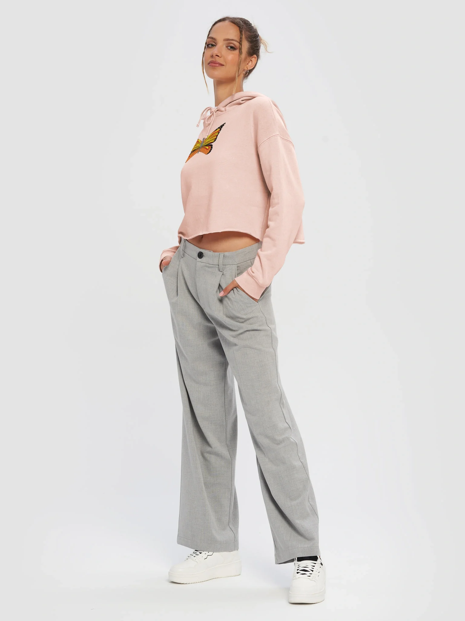 Vibrant Wings Cropped Hoodie product image (5)