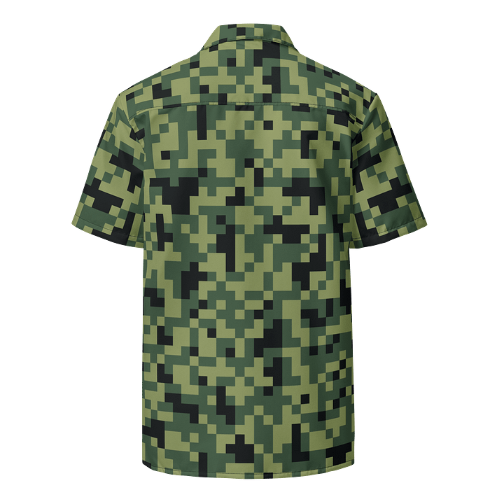 Military Green Camouflage Pixels Camo Pattern Hawaiian Shirt product image (2)