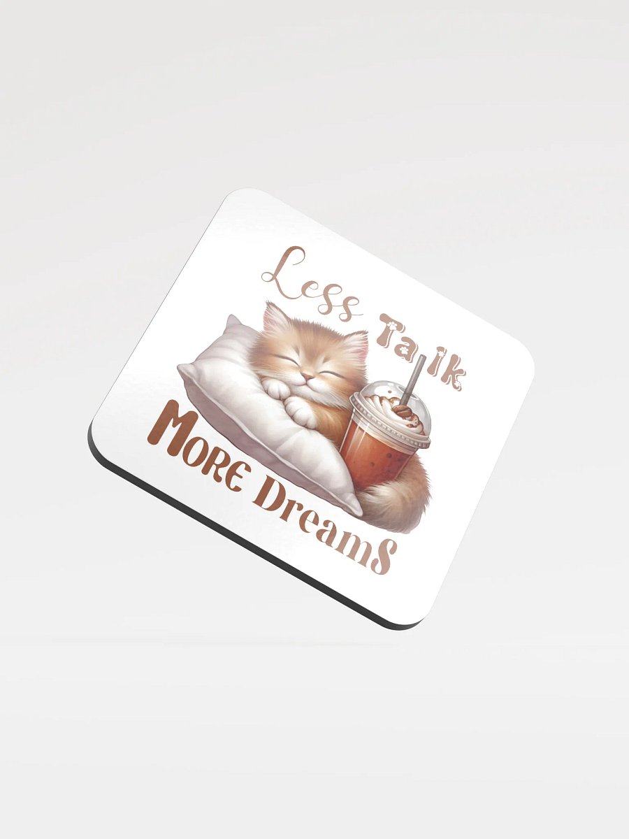 Dreamy Cat Less Talk More Dreams Coaster Set product image (2)