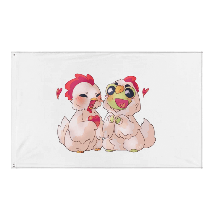 'Hop and Flutter into Love' All-Over Print Flag product image (1)