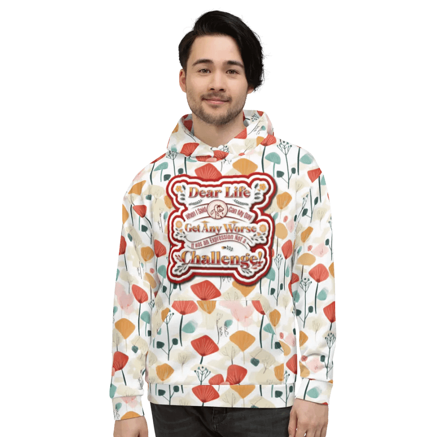 Funny Life Quote All Over Print Hoodie product image (9)