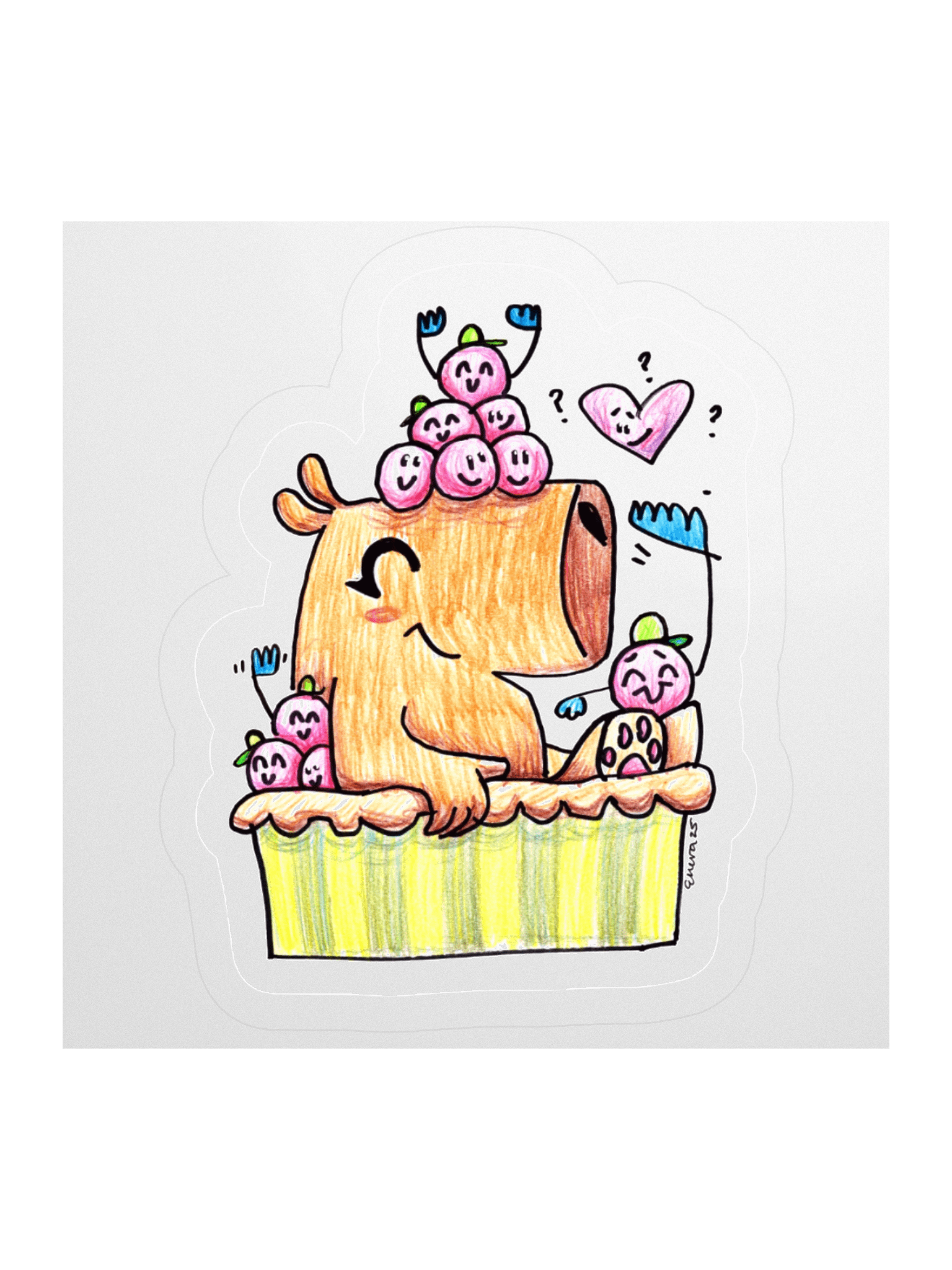 Capy-berry Pie Sticker product image (1)