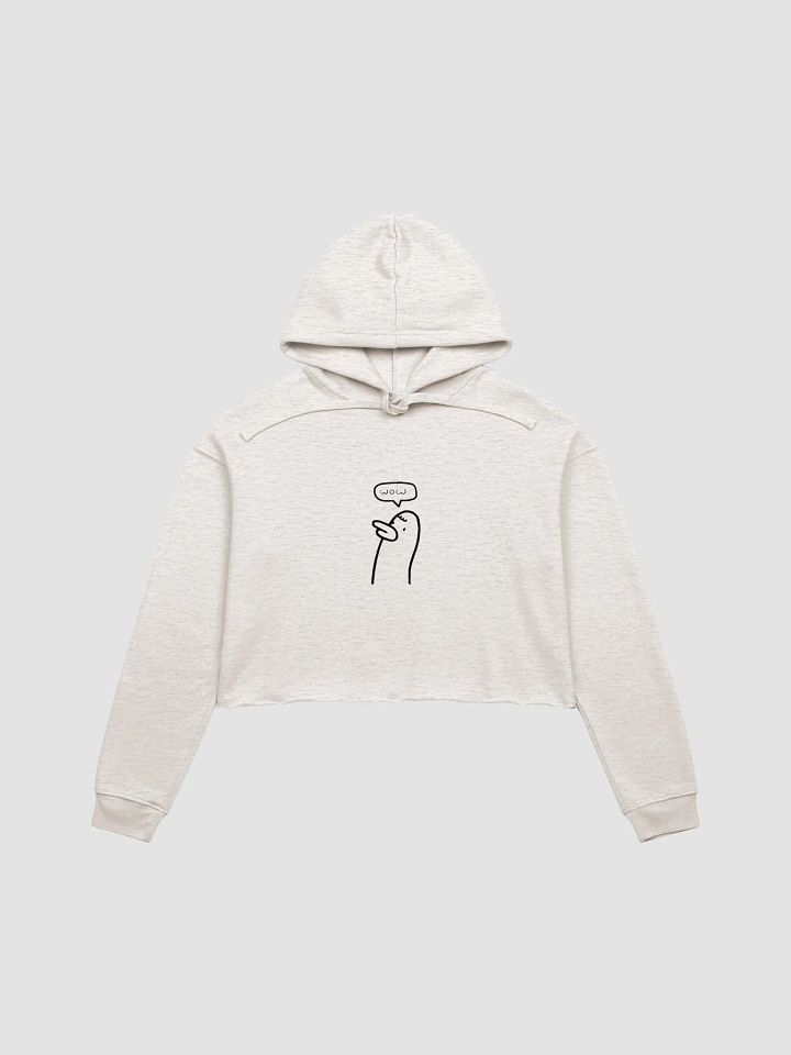 Wow Meme Duck Print Crop Hoodie product image (2)