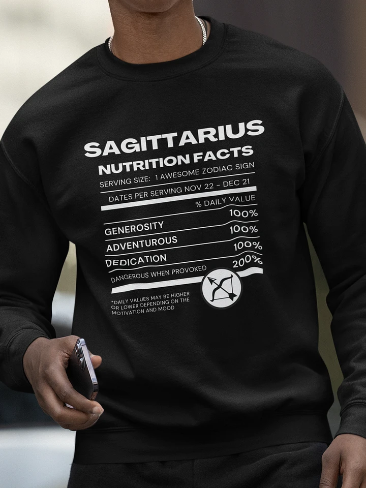 Sagittarius Nutrition Facts Sweatshirt product image (1)