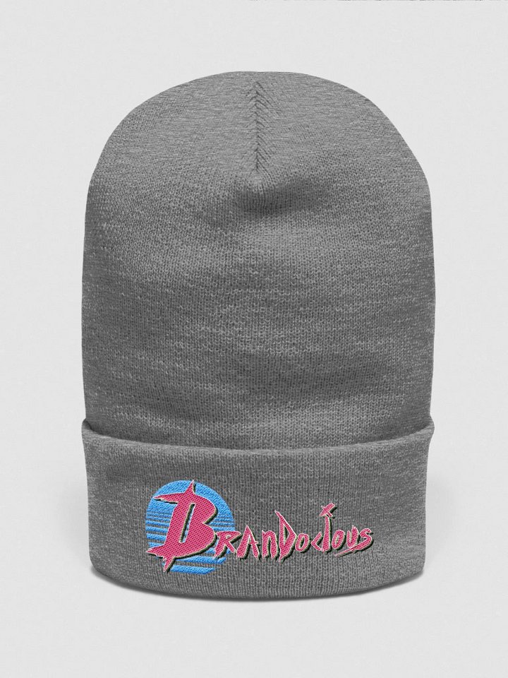 Brandocious Logo, Blue Sun/Pink and Green Logo - Cuffed Beanie product image (5)