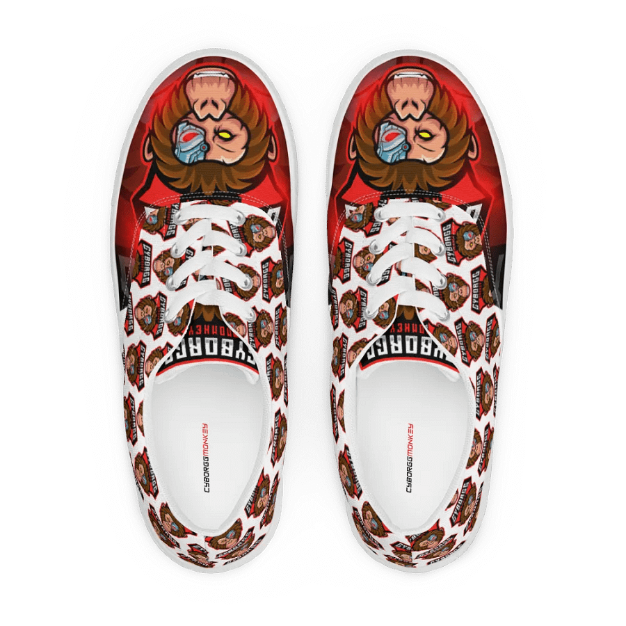 CyborggMonkey Red Pattern Men's Shoes product image (1)