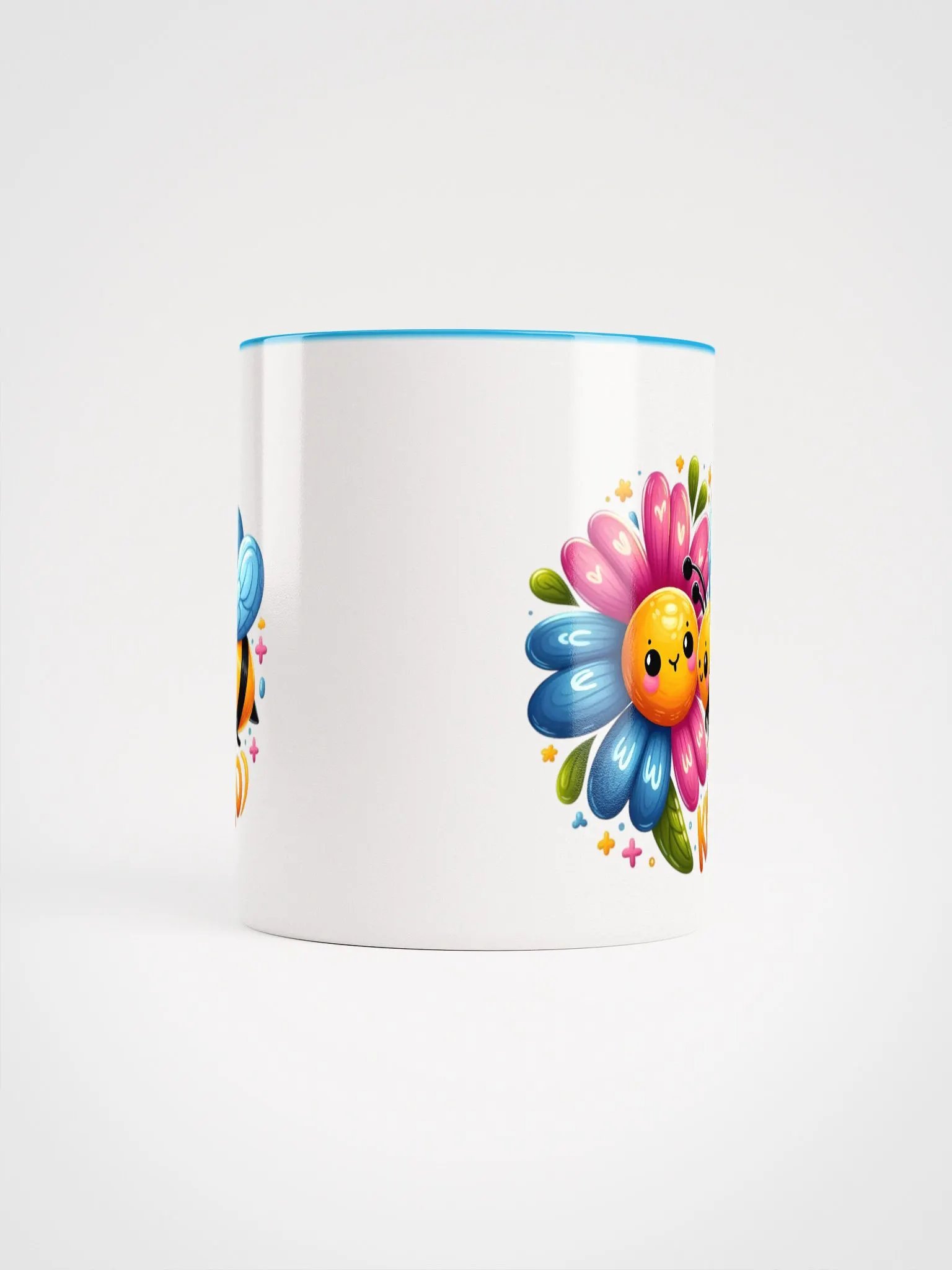 Cheerful Bee Kind Flower Ceramic Mug product image (3)