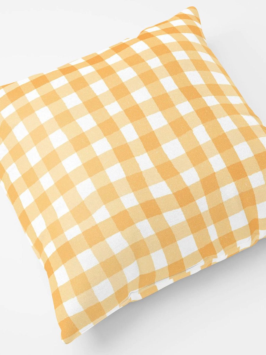 COTTAGE SUMMER ORANGE GINGHAM - Basic Pillow product image (5)