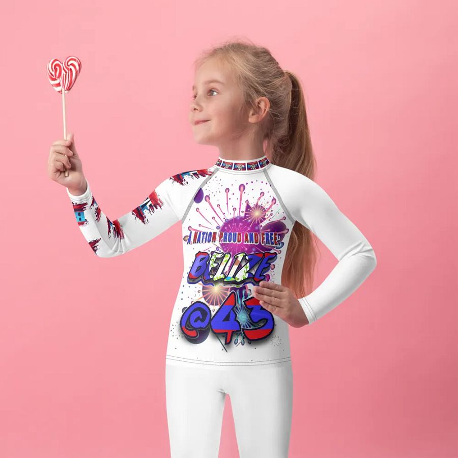 Belize Independence Kids Rash Guard product image (4)