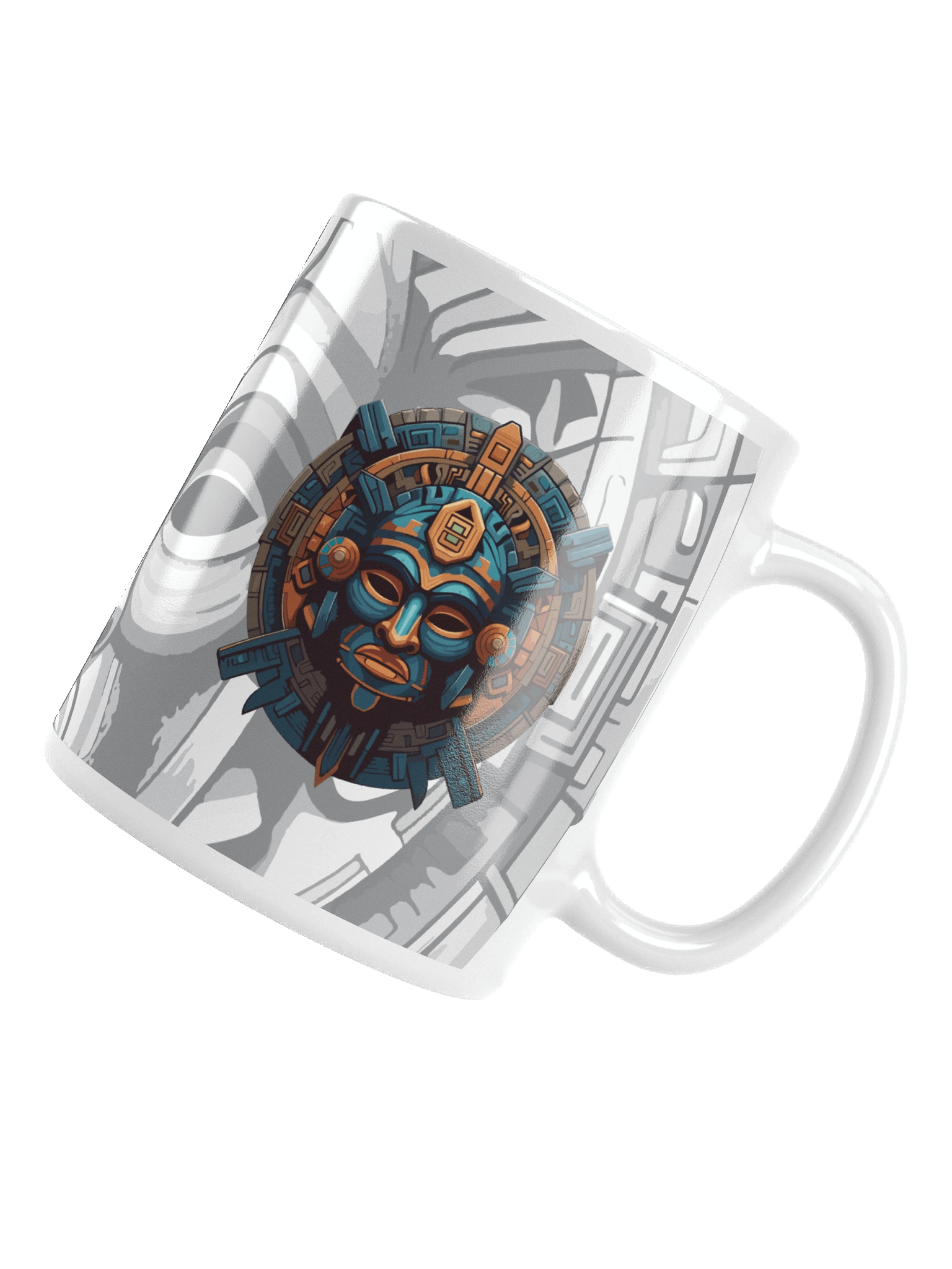 Mayan Masks White Glossy Mug product image (6)