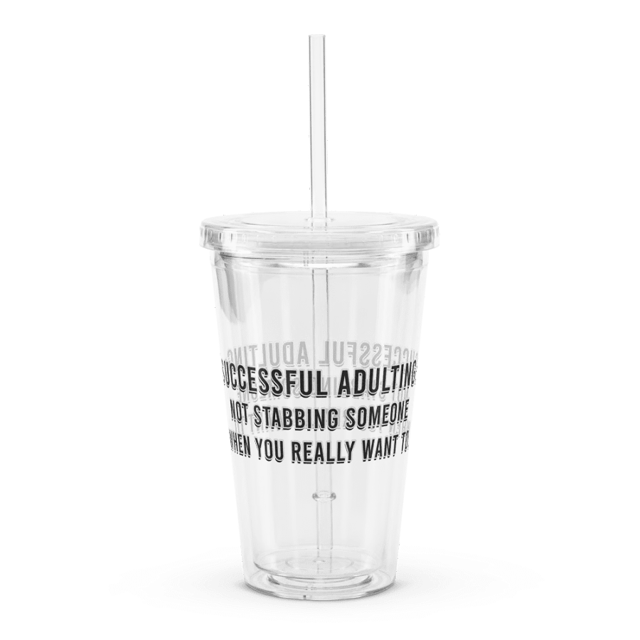 Successful Adulting Clear Tumbler product image (4)