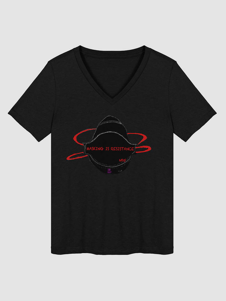 Masking Is Resistance Relaxed V-Neck Tee product image (14)