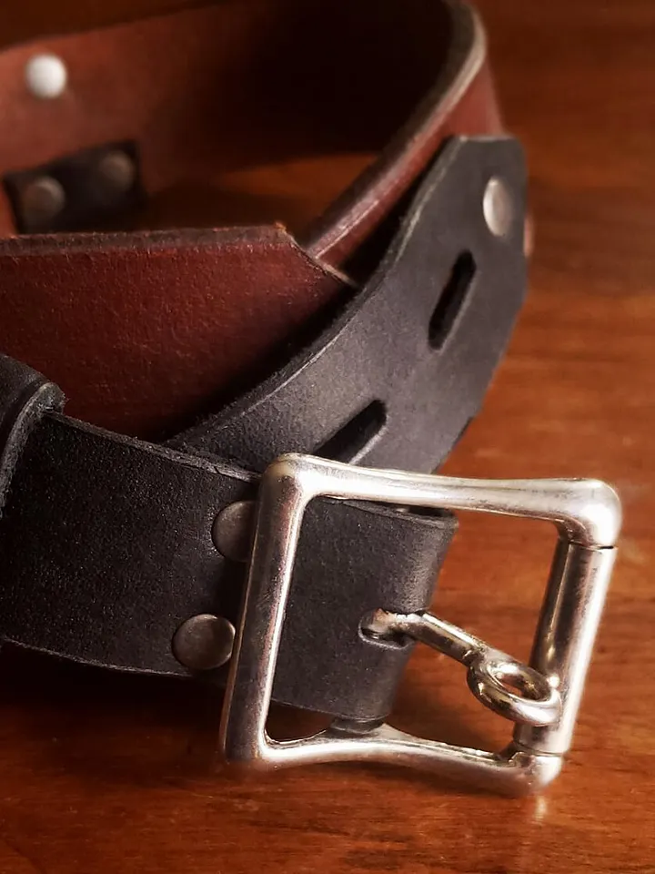 Brown & black upcycled collar (custom order) product image (1)