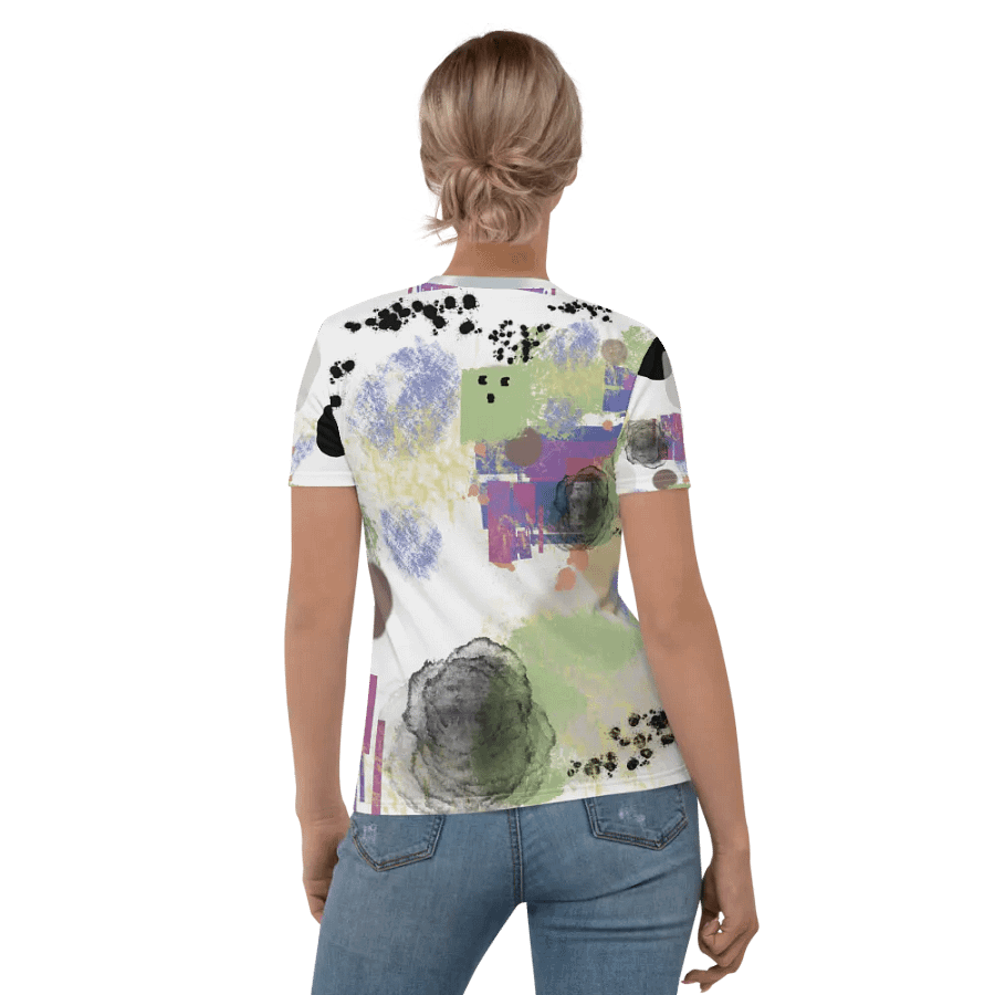 AbstractWear #1 Women's Crew Neck Poly Tee/White product image (3)
