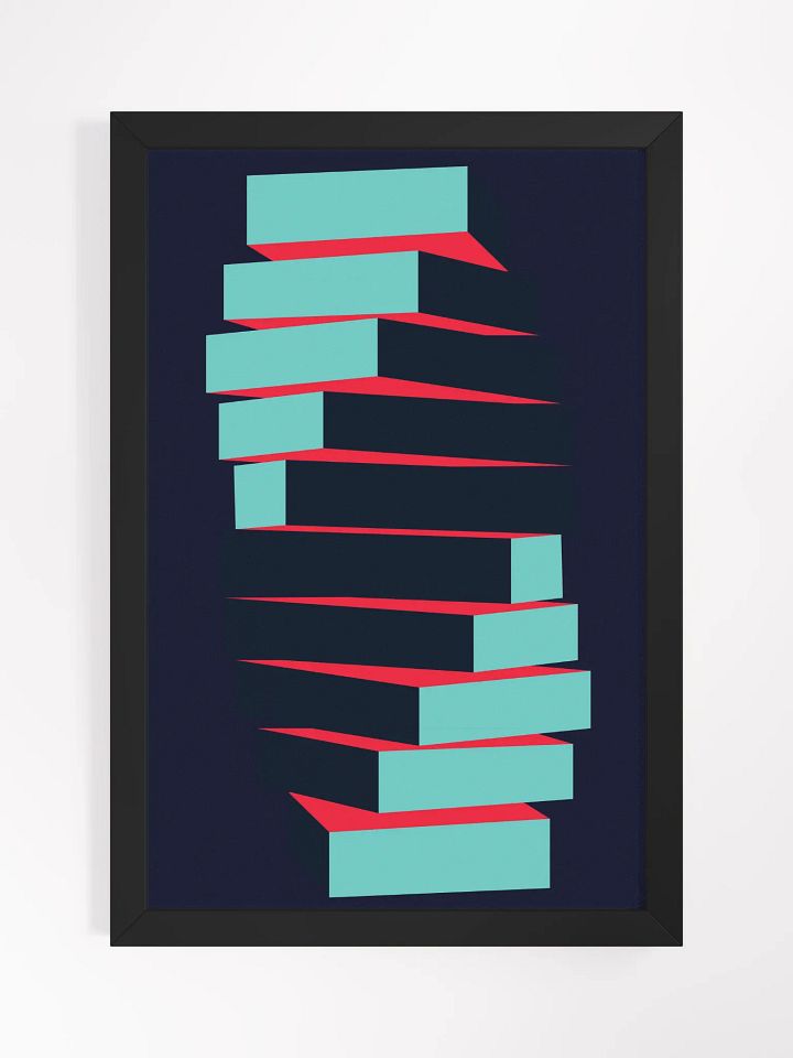 Teal Twist Framed Matte Poster product image (4)