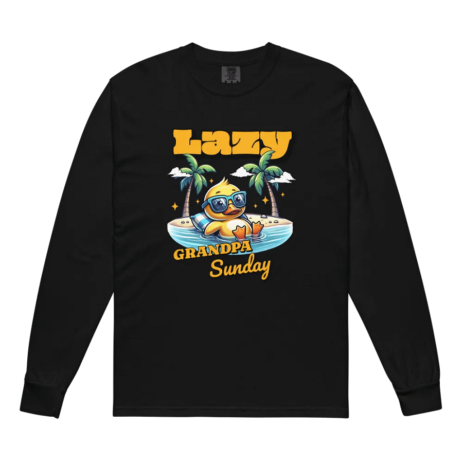 Lazy Grandpa Sunday Duck Long Sleeve Shirt product image (2)