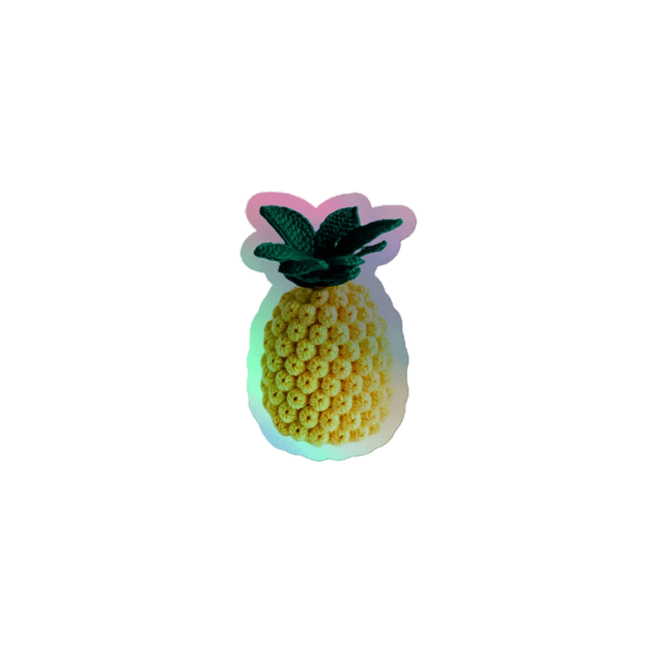 CozyAvocado Kiss-Cut Holographic Sticker Sheet Pineapple #1 product image (1)