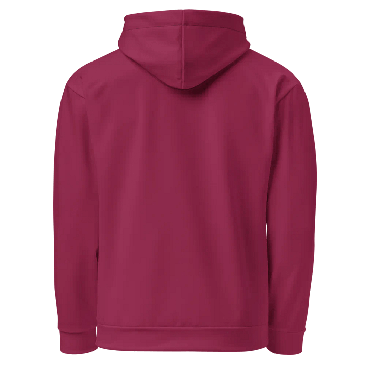 Plain Dark Red True Summer Unisex Recycled Polyester Heavyweight Premium Hoodie by Treasure Pie product image (2)