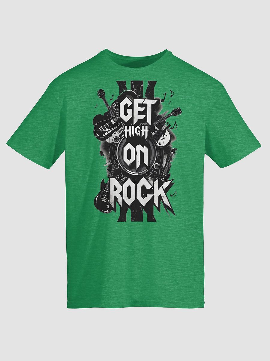 Rock Music-Inspired T-Shirt – Bold 'GET HIGH ON ROCK' Design, Unisex Fit product image (1)