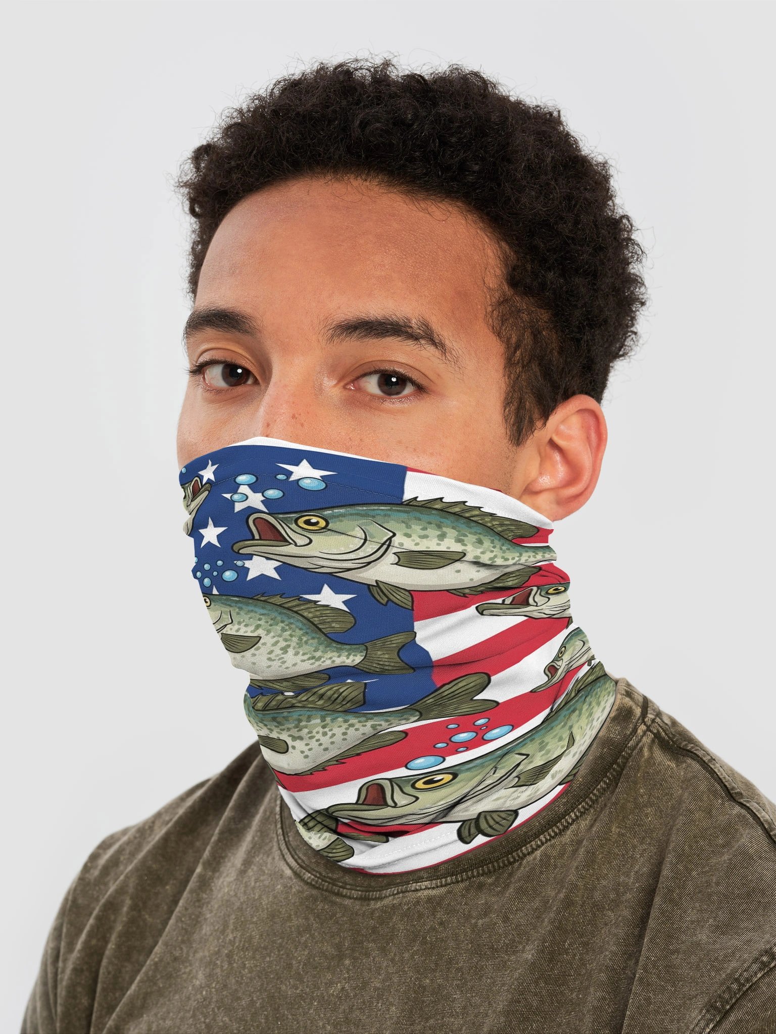 Stars and Stripes Fish Frenzy Neck Gaiter product image (2)
