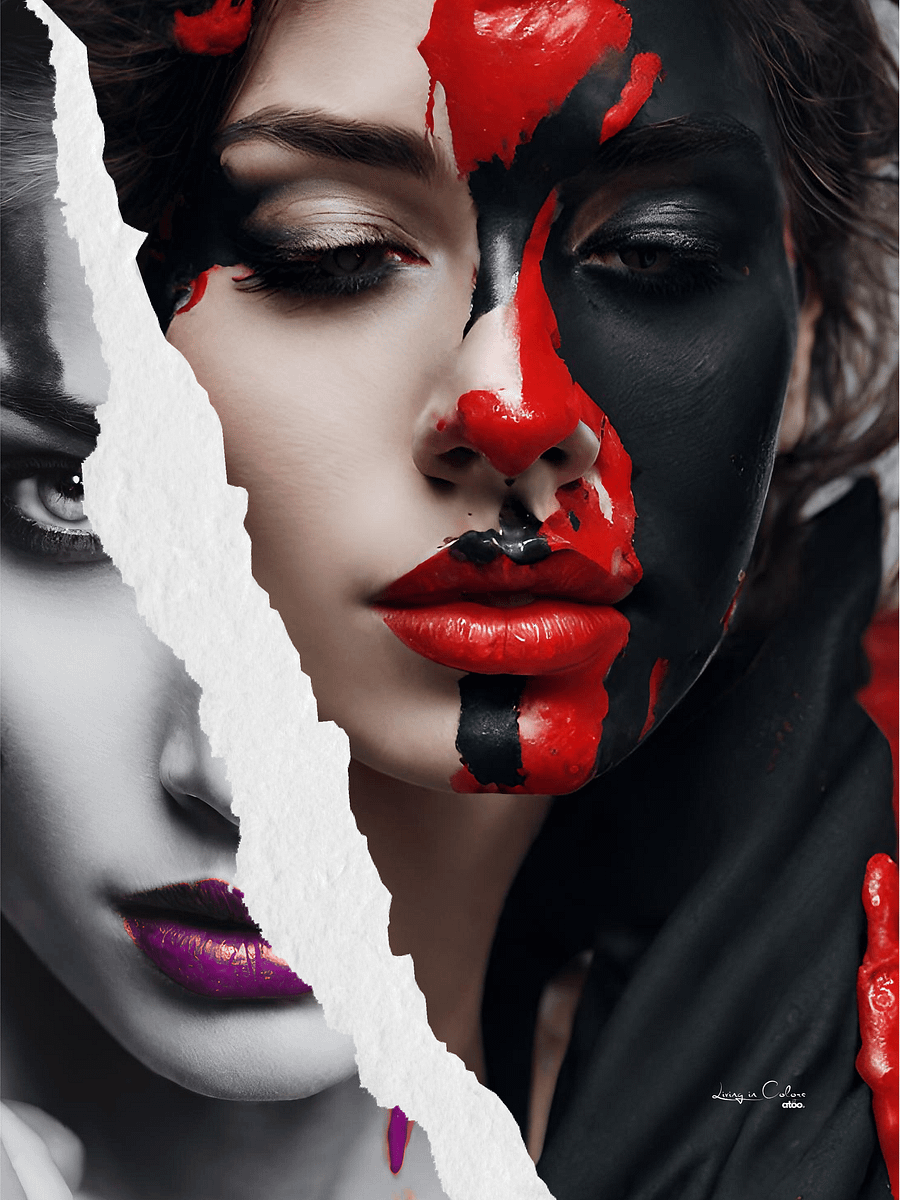 Living in Colors | Red, purple and beyond... | Collage Wall Art product image (1)