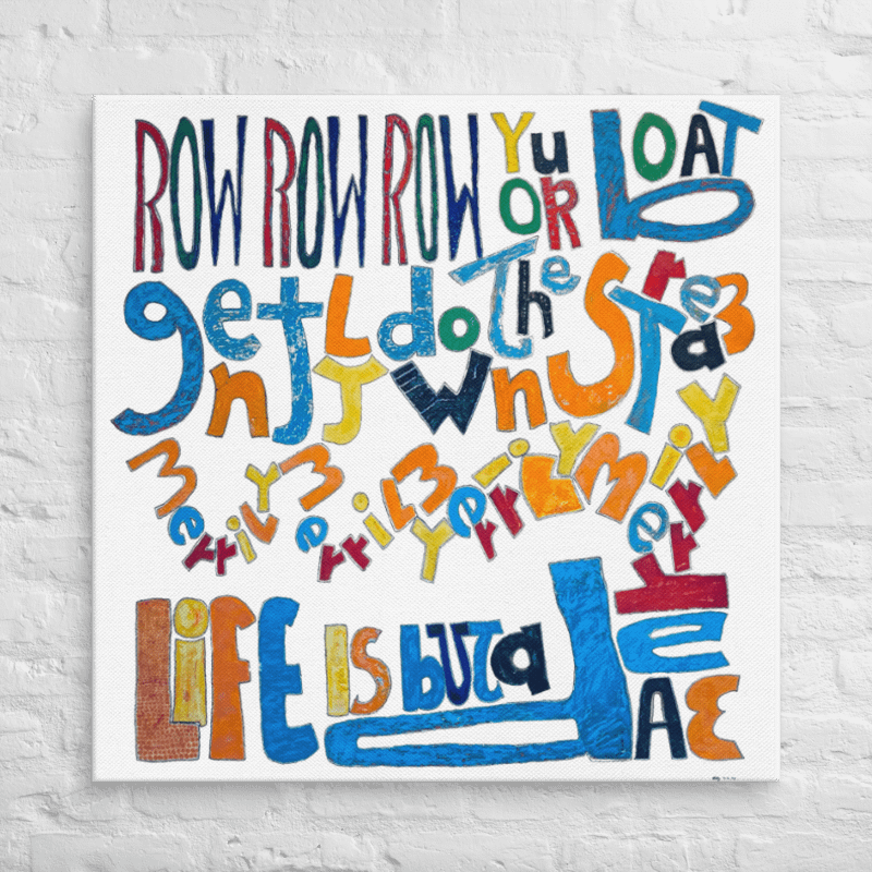 Row Row Row Your Boat on Canvas (37" x 37") product image (1)
