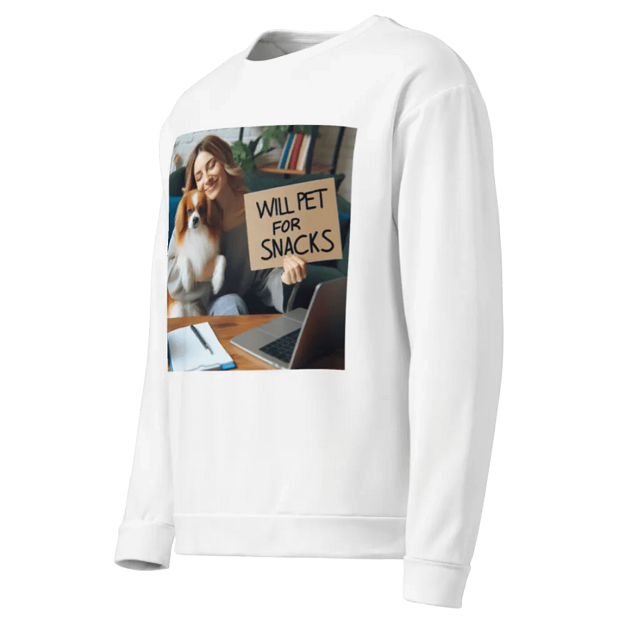 Will Pet for Snacks: A Humorous Bargain Sweatshirt product image (3)