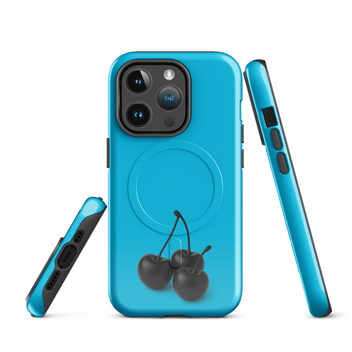 Cyan Black Cherry Cherry Cherries MagSafe® Tough iPhone® Case product image (2)