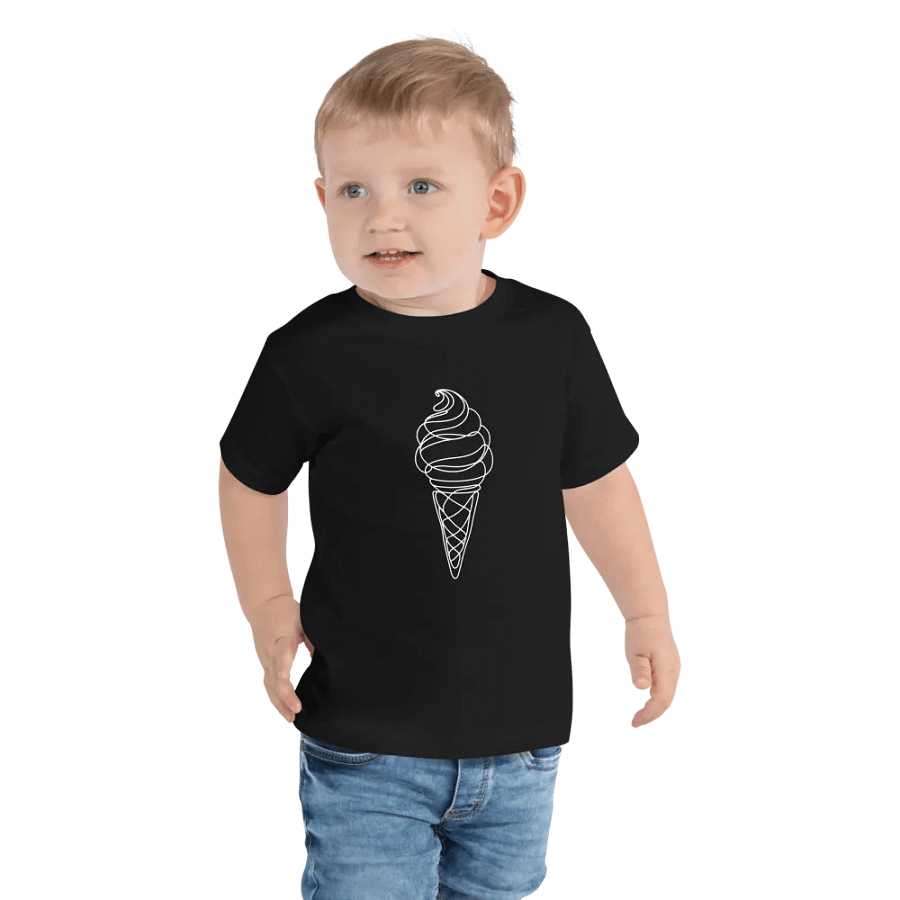 Ice Cream Cone Line Art Design Toddler T-Shirt product image (4)