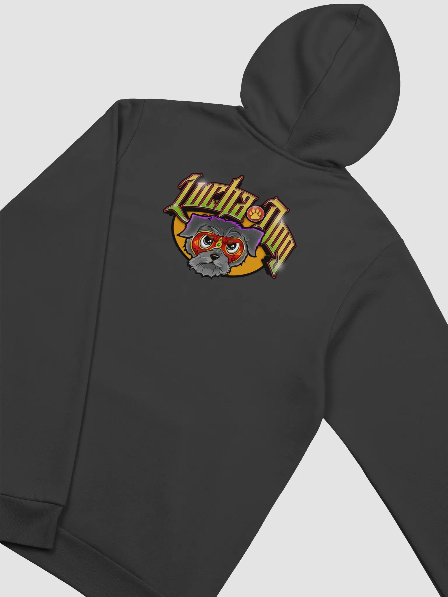 Lucha Dog Pepper Sun Mask Super Soft Hoodie! product image (8)