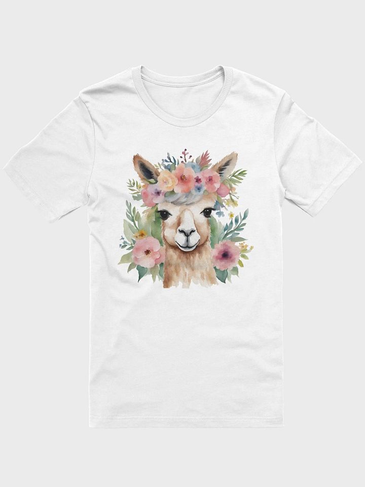 Watercolor Alpaca and Flowers product image (1)