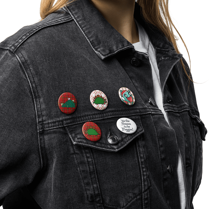 Dino Holiday Pin Button Set product image (2)