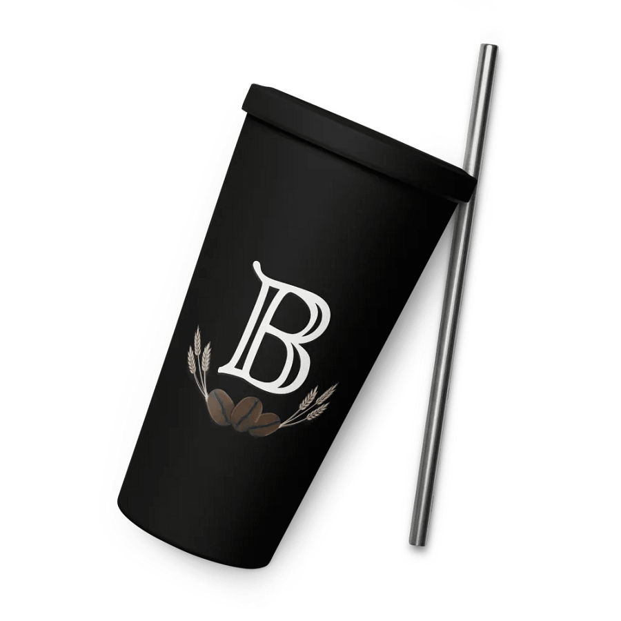 Bean and Barrel Logo Insulated Tumbler with Straw product image (9)