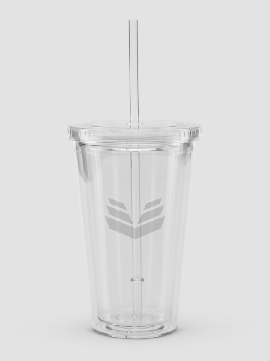 Double Wall Clear Plastic Tumbler - Black product image (3)
