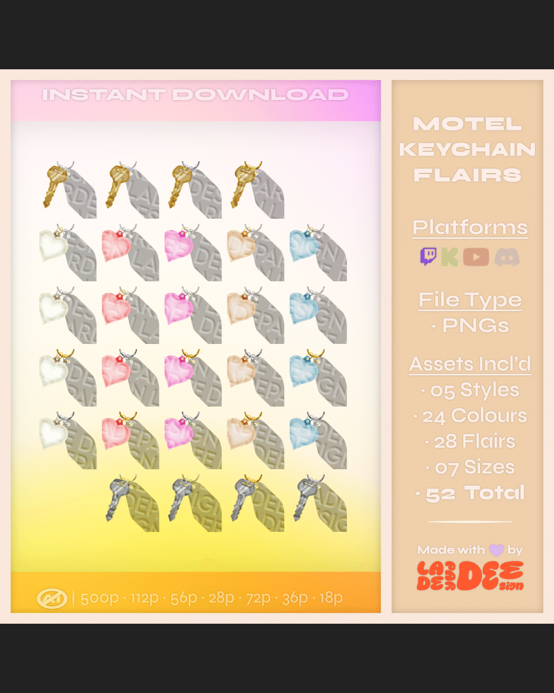 Motel Keychain Badges product image (3)
