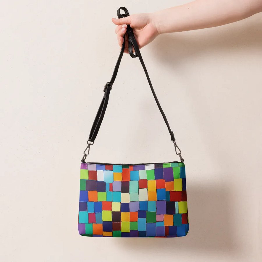 Chroma Grid Crossbody: Colorful Mosaic Bag product image (7)