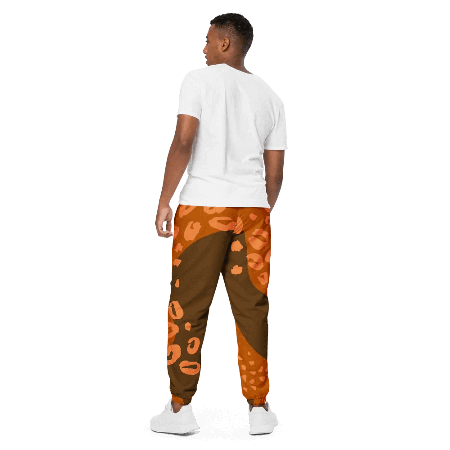 Orange Leopard Scatter Unisex Track Pants product image (3)